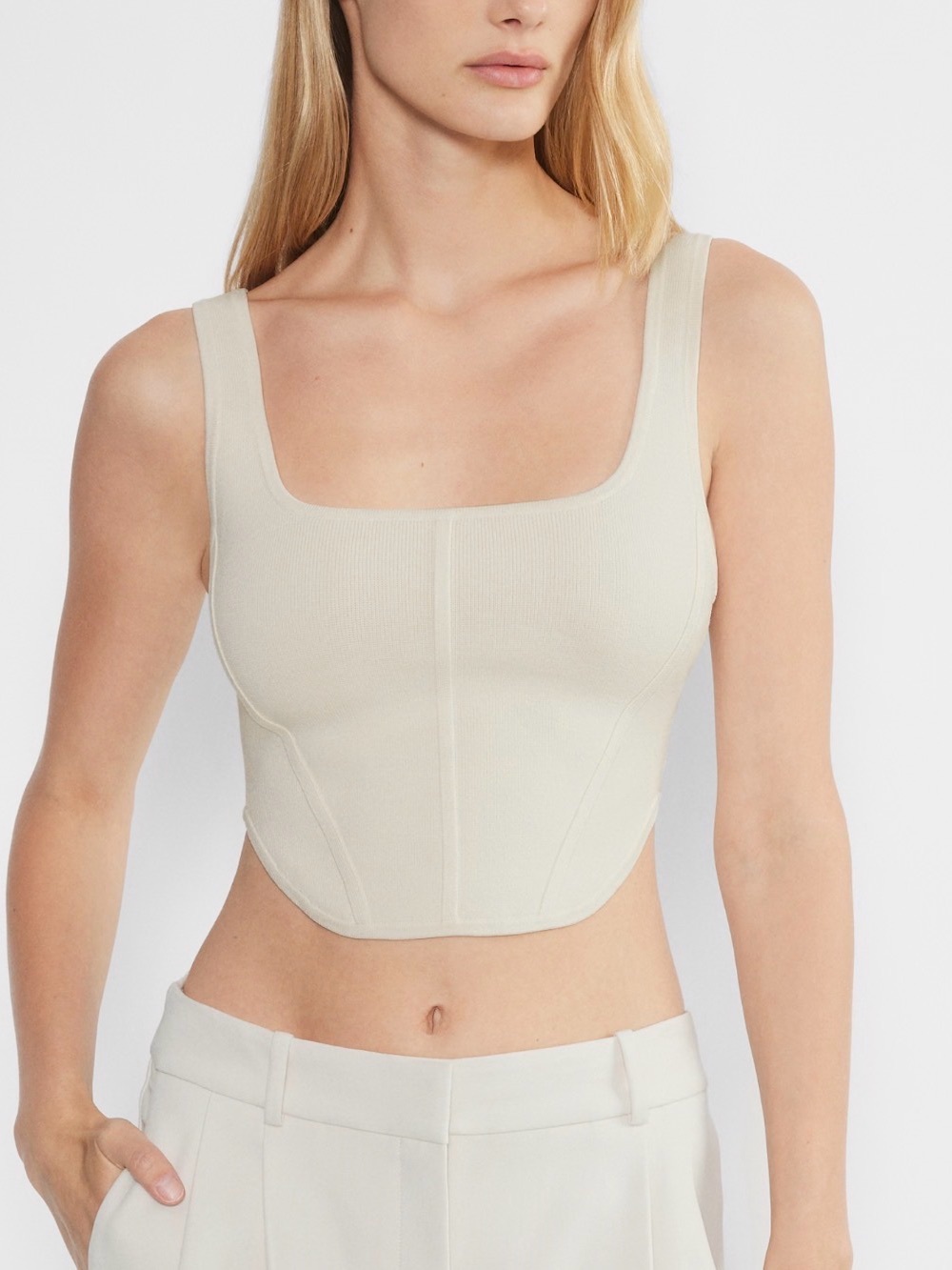 2/$30 🩵WILFRED Sculpt Knit Bustier Tank (LAVENDER)